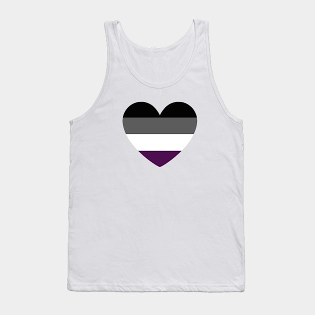 LGBT | Asexual Pride Flag Heart Tank Top by s.hiro